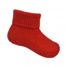S02-R-03: Red Turnover Socks (0-3m)
